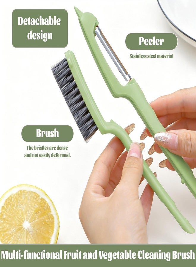 IVICOO Vegetable Brush Scrubber for Food,2-in-1 Veggie Wash Brush with Peeler and Detachable Design - Image 3