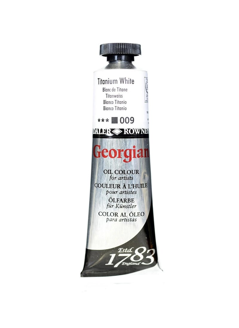 Daler Rowney Georgian Oil Colour Tube 38ml Content Titanium White  - Image 1