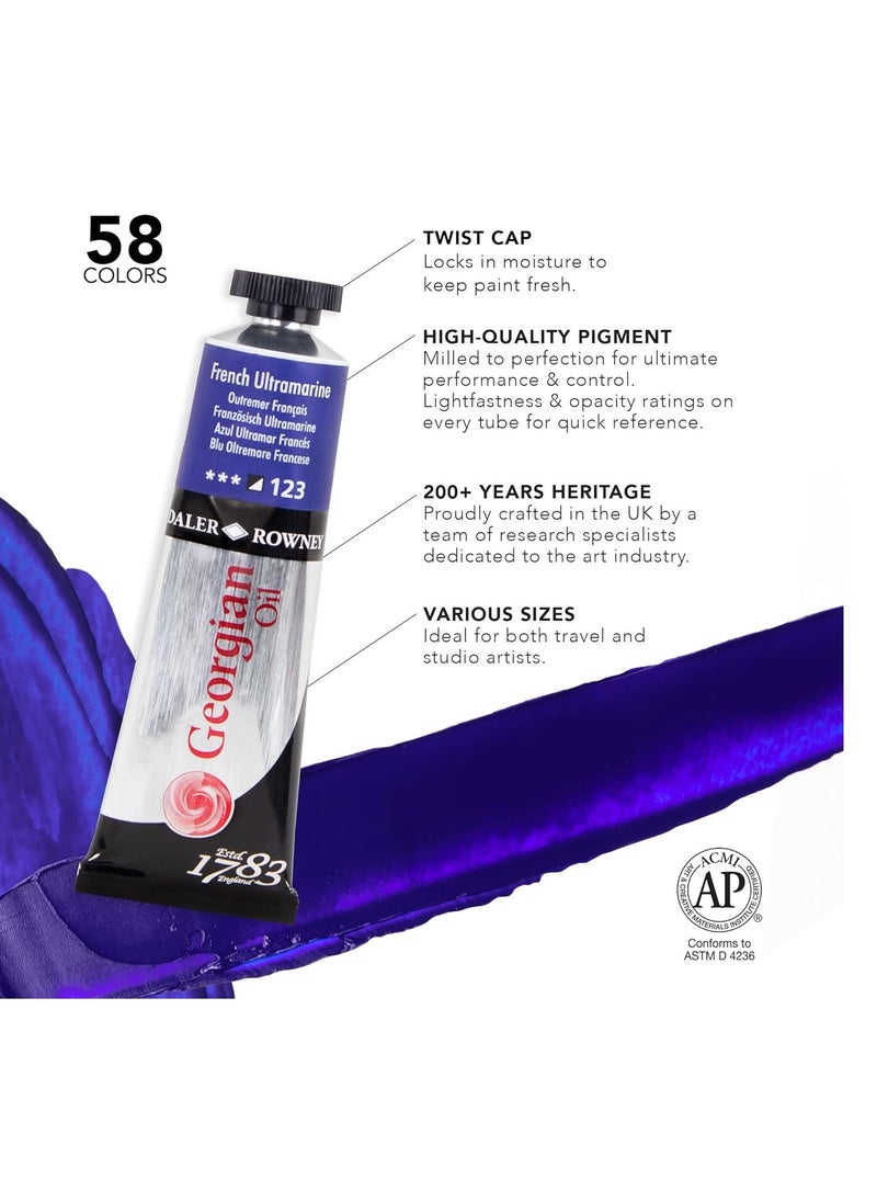 Daler Rowney Georgian Oil Colour Tube 38ml Content Titanium White  - Image 3