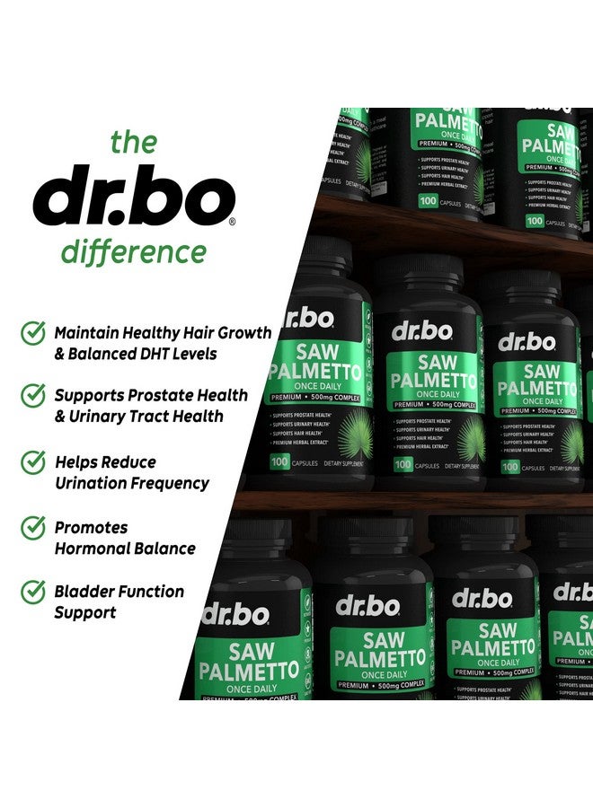 dr.bo Saw Palmetto for Men Prostate Health - Hair Growth Plus Bladder Control Supplements Complex & DHT Blocker for Women & Men - Pure Saw Palmetto Hair Loss Supplement Support Extract & Urination Pills Aid - Image 4