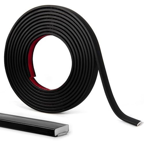 LONGKING 30 ft Peel and Stick Trim, Molding Trim for Walls, Edges, Borders, Backsplash Tile Edge, Flexible and Self Adhesive Trim, Black - Image 1