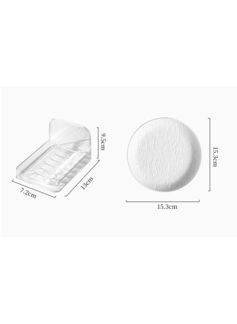 6-Piece Set with Base Stand - 6-Inch Food-Grade High-Quality Textured Melamine Plates - Image 2