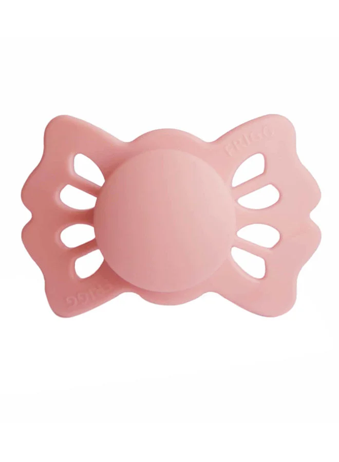 FRIGG Lucky Symmetrical Silicone Baby Pacifier 0-6M Pretty in Peach Size 1