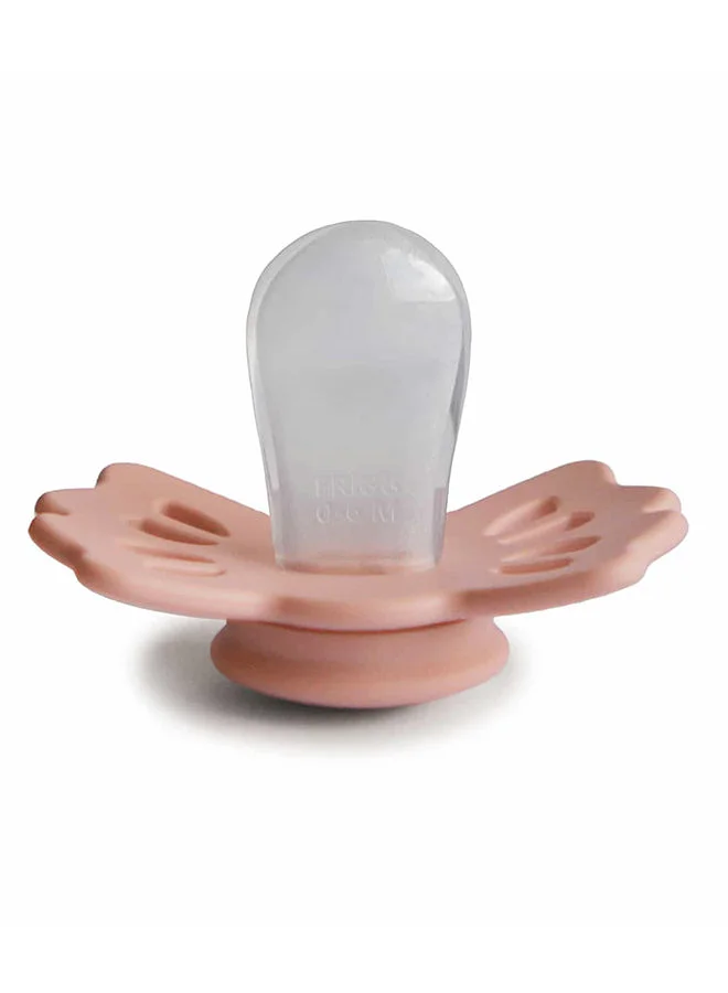 FRIGG Lucky Symmetrical Silicone Baby Pacifier 0-6M Pretty in Peach Size 1