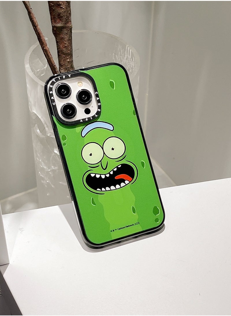 Casetify - Apple iPhone 15 Pro Case,Pickle Rick Magnetic Adsorption Phone Case - Green - Image 1