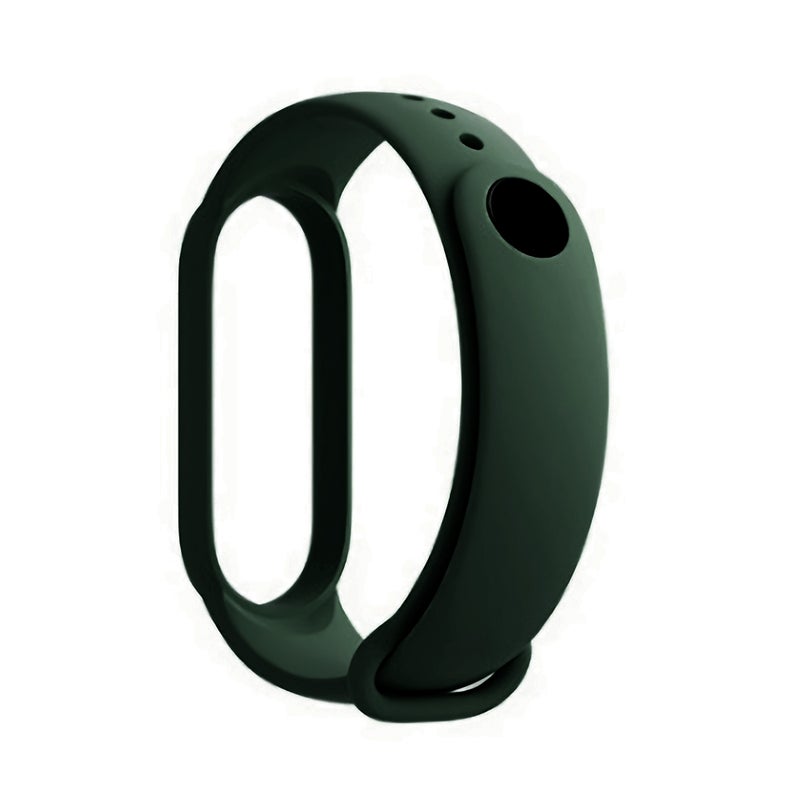 Replacement Bracelet: Green Soft Skin-Friendly Strap - 10000+ Bend Resistant Breathable Wristband for Xiaomi Mi Band 7 Swimming Daily Use - Image 1