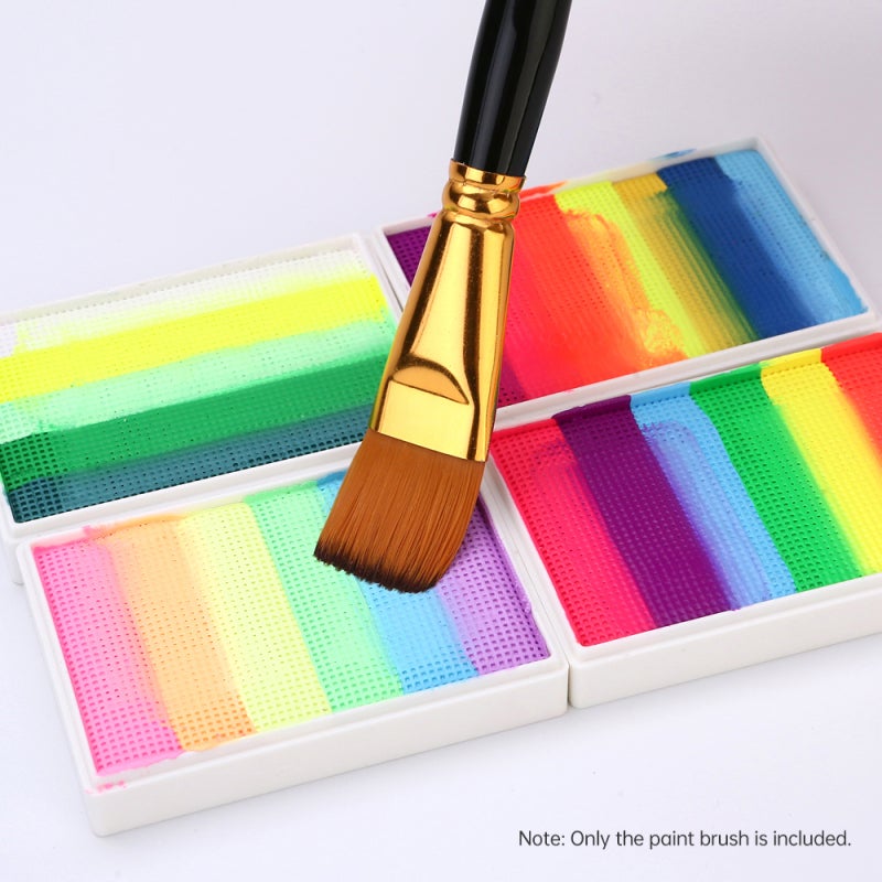 Flat Paintbrush Set 3PCS Short Ergonomic Wooden Handle Premium Non-Shedding Nylon Bristles - Multifunctional Paint Brushes for Beginner Artists, Students Home Art Creation - Image 4
