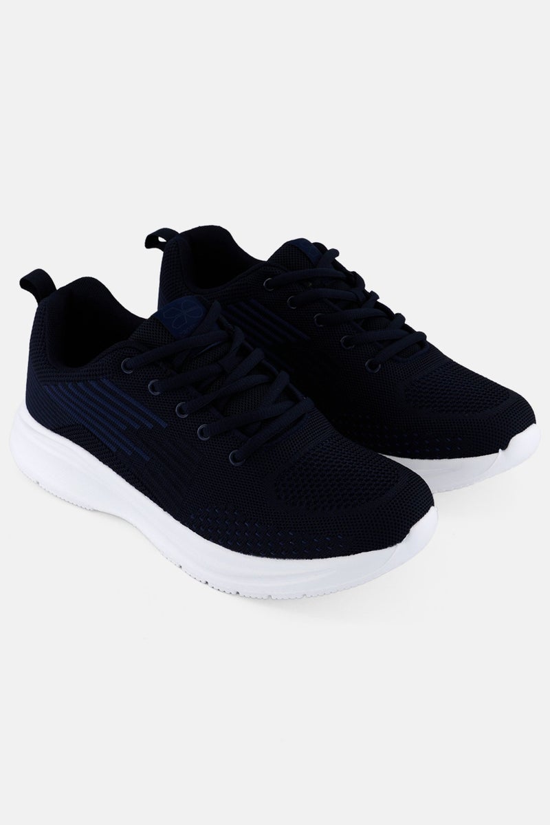 CROSSHATCH Men Torrans Lace Up Training Shoes, Navy Blue - Image 1