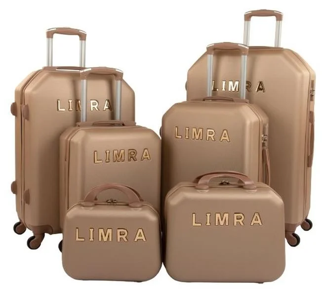 LIMRA luggage set 6 pieces travel bags with a distinctive design from limra gold