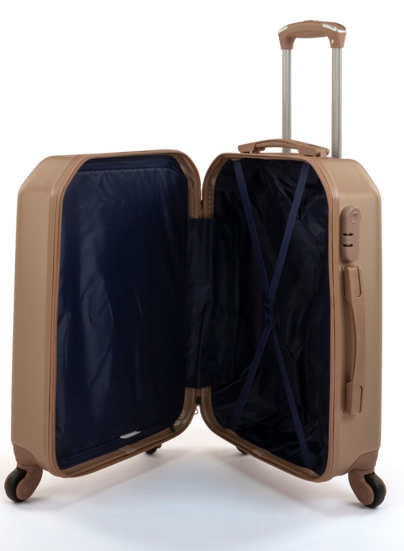 ليمرا طقم شنط سفر مكون من 6 حقائب أمتعة بـ 4 عجلات بتصميم حديث ذهبي - Image 4