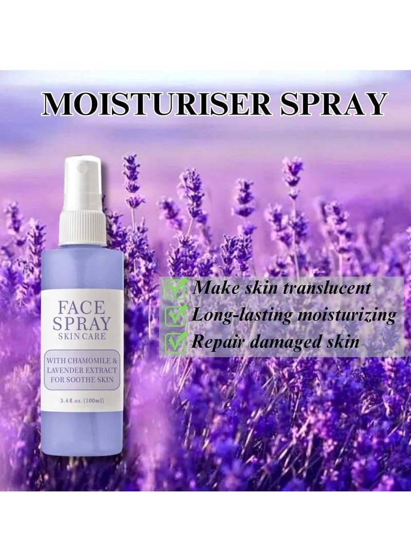 KOEC Lavender Hydrating Face Mist, Soothing Facial Spray with Lavender & Chrysanthemum, Toner for Dry Skin and Makeup Setting, Nourishes and Relieves Acne (100ml) - Image 3