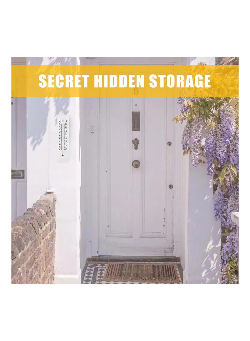 Outdoor Key Cabinet with Hidden Compartment, Decorative Thermometer Key Hider, Secret Storage for Keys, Coins, and Money - 2 Pack of Discreet Hiding Containers. - Image 3