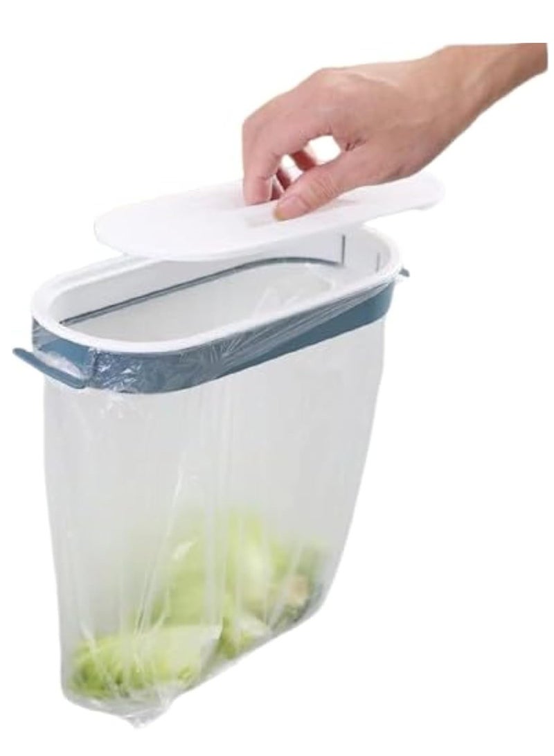 Trash Bag Holder, Wastebasket Holder, Kitchen Utensil Holder, Garbage Storage Holder, Can with Removable Lid, Multi-Use for Kitchen Cabinet, Door Storage Cabinet, Towel Bars  - Image 1