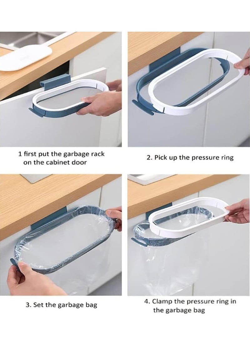 Trash Bag Holder, Wastebasket Holder, Kitchen Utensil Holder, Garbage Storage Holder, Can with Removable Lid, Multi-Use for Kitchen Cabinet, Door Storage Cabinet, Towel Bars  - Image 3