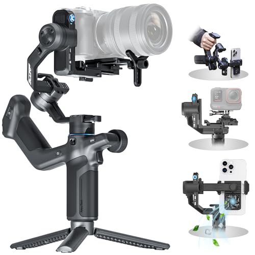 FeiyuTech SCORP Mini 3 Kit All-in-One Gimbal Stabilizer – Upgraded AI Tracking 4.0, 3-Axis Gimbal for Canon/Sony Vlogging Cameras, iPhone, Action Cams, 4.4 lb Payload, 1.3" Touchscreen - Image 1