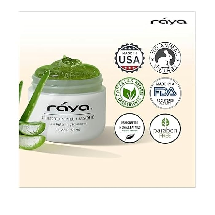 Raya Chlorophyll Masque (607) | Tightening Facial Treatment Mask for All Skin | Reduces Fine Lines and Wrinkles | Skin Tightening Mask for Face Skin Care | Face Masks Skincare - Image 4
