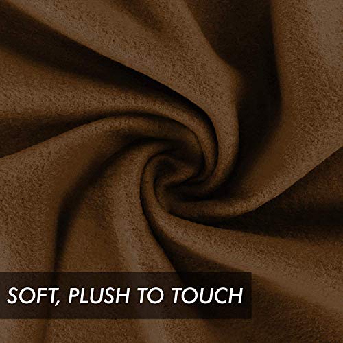 Purav Light Fleece Blanket for Double Bed Soft, Woolen, Winter & Traveling Blanket Ideal AC & Warm Bedsheets & All-Season Blanket Polar Fleece & Micro Mink -90" X 90''-1 Pc, Coffee - Image 2