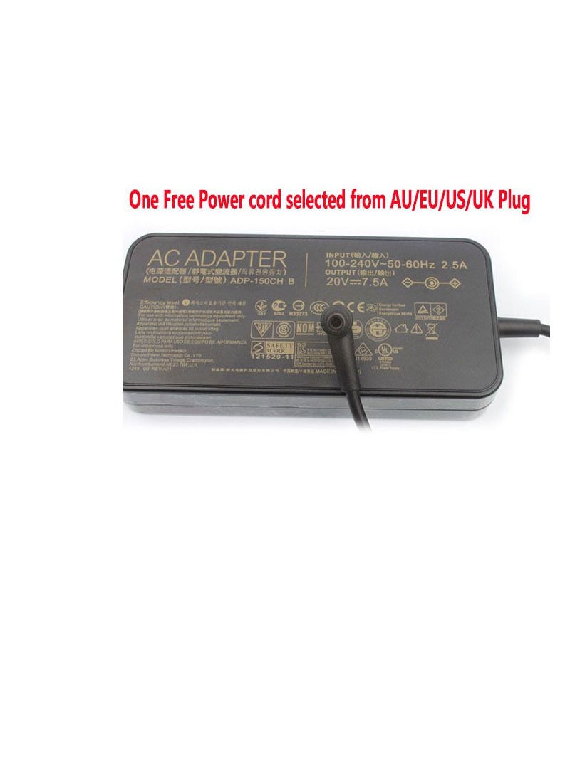 NMT - 20V 7.5A 150W AC Adapter Compatible for Asus ADP-150CH B ADP-150CH BB A18-150P1A 0A001-00081500 0A001-00081600 ROG Strix Scar III G531GD G531GT ROG Strix G731GT ROG Strix G GL531GT 6.0mm ×3.7mm - Image 1