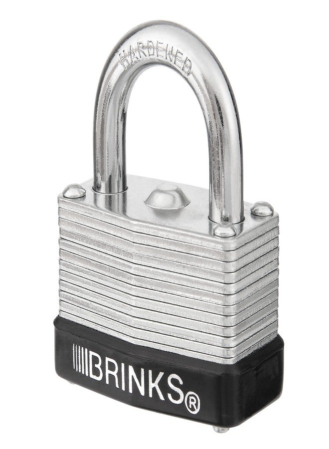 BRINKS - 40mm Laminated Steel Keyed And Warded Padlock, 3-Pack - Chrome Plated With Hardened Steel Shackle - Image 4