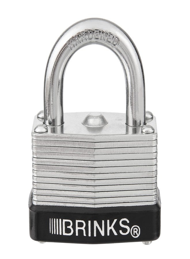 BRINKS - 40mm Laminated Steel Keyed And Warded Padlock, 3-Pack - Chrome Plated With Hardened Steel Shackle - Image 2