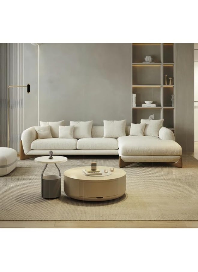 LUXURY LUXE Luxury Luxe Fleece Fabric Overstuffed Multifunction Sofa Set  - Image 2