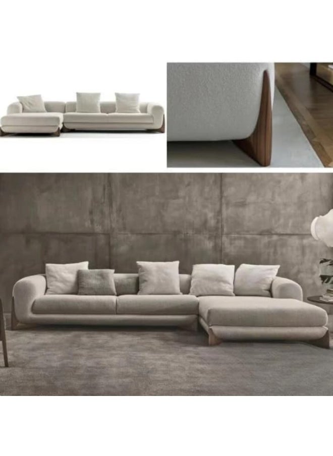 LUXURY LUXE Luxury Luxe Fleece Fabric Overstuffed Multifunction Sofa Set  - Image 5