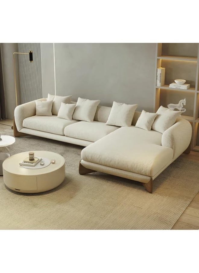 LUXURY LUXE Luxury Luxe Fleece Fabric Overstuffed Multifunction Sofa Set  - Image 1