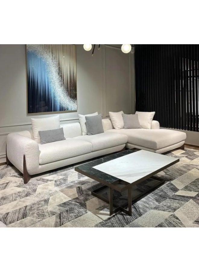 LUXURY LUXE Luxury Luxe Fleece Fabric Overstuffed Multifunction Sofa Set  - Image 4