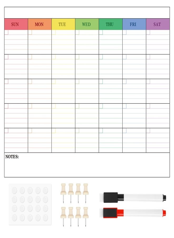 DERAYEE Large Dry Erase Calendar 33" x 25" for Wall, Updated Monthly Planner Giant Laminated Poster 11.5 cm x 8.9 cm Note Space for Home, Office, Classroom - Image 1