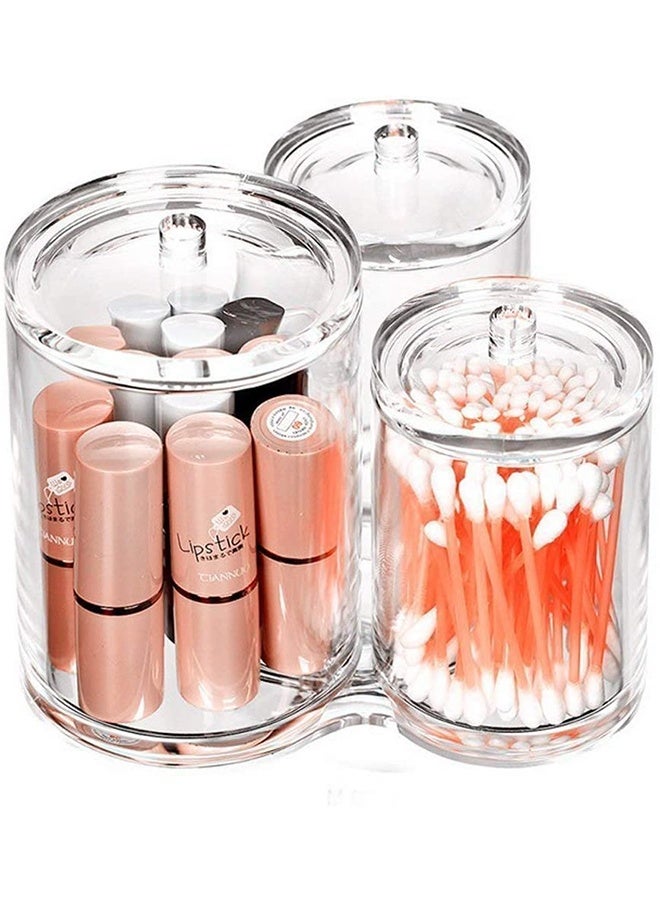 JCB CHIC Clear Cosmetic Makeup Organizer, Acrylic Cosmetic Vanity Storage Organizers, Cosmetic Display Cases for Makeup Brush, Hair Accessories, Lipstick and Jewelry - Image 1