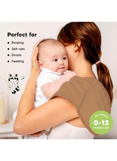 KeaBabies 5-Pack Organic Burp Cloths for Baby Boys and Girls - Ultra Absorbent Burping Cloth, Burp Clothes, Newborn Towel - Milk Spit Up Rags - Burpy Cloth Bib for Unisex, Boy, Girl - Burp Cloths (Terracotta)  - Image 5