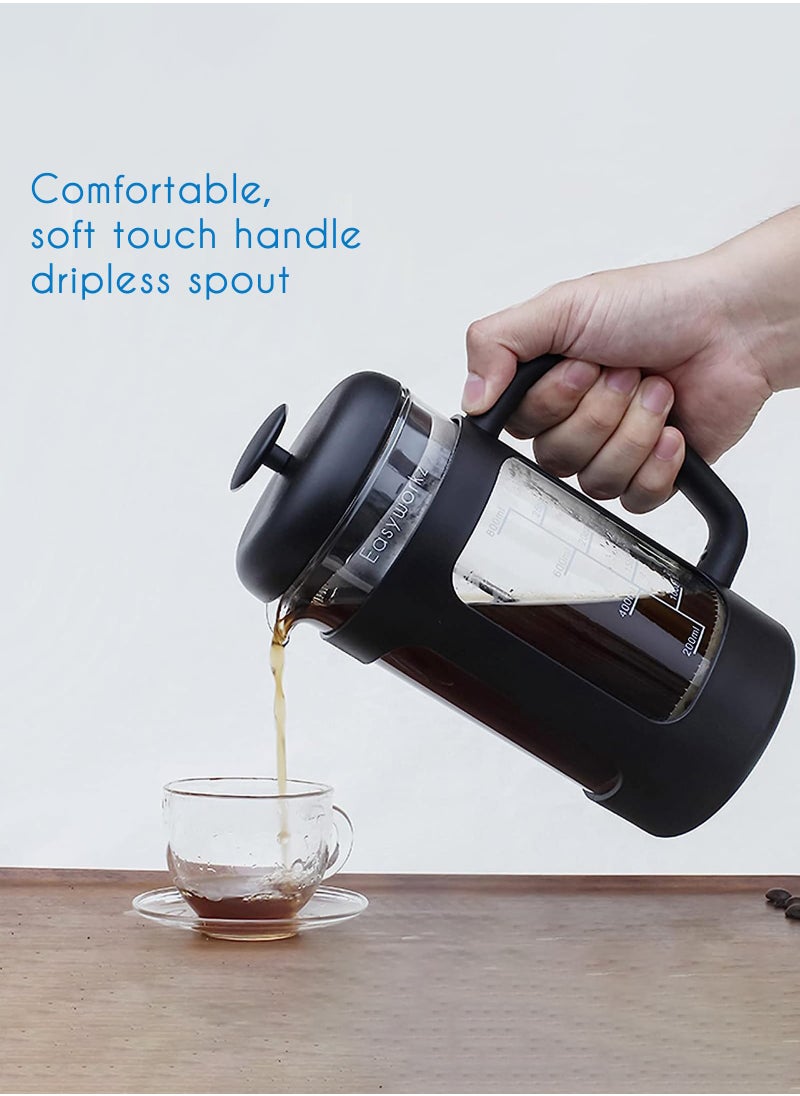 Bolivia's French Press 350ml Coffee Tea Maker with Borosilicate Glass,Non-slip Soft Grip Handle  - Image 5