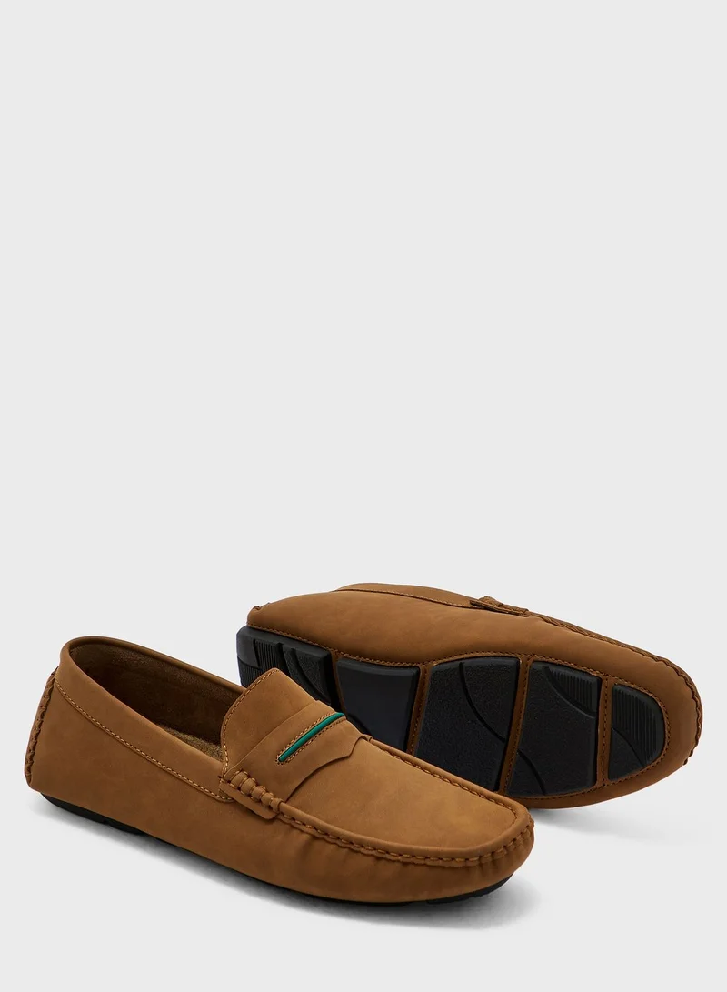 Robert Wood Saddle Detail Loafers