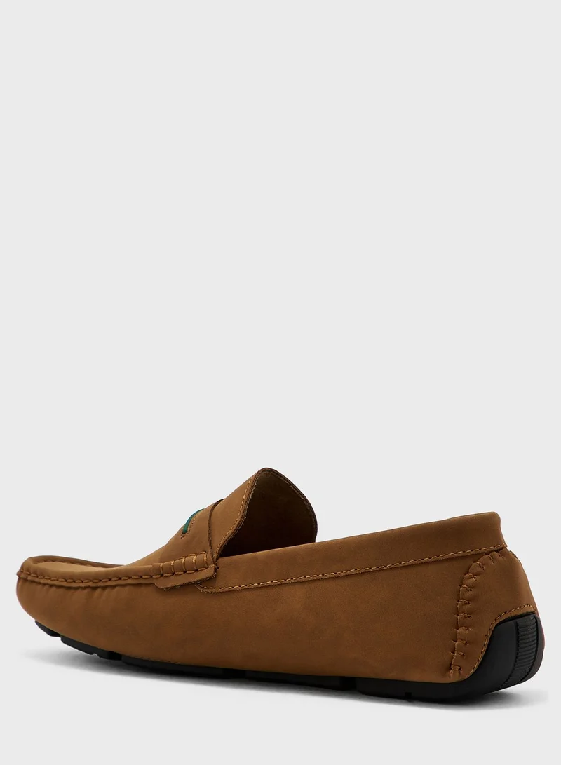 Robert Wood Saddle Detail Loafers