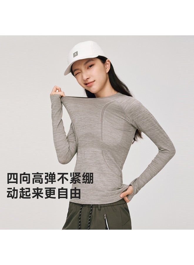 VVC ملابس داخلية أنيقة للنساء 2025 خريف/شتاء جديدة بلوزة حرارية ذات رقبة دائرية بلون موحد - Image 3