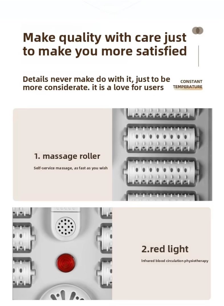 والالا حوض غمر القدم مع مجموعة أدوات القدم Pedicure,حمام سبا القدم القابل للطي مع الحرارة والفقاعات والضوء الأحمر,تدليك القدم لتهدئة واسترخاء القدمين المتعبة - Image 2