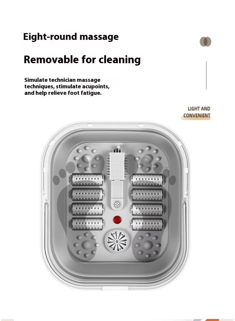 والالا حوض غمر القدم مع مجموعة أدوات القدم Pedicure,حمام سبا القدم القابل للطي مع الحرارة والفقاعات والضوء الأحمر,تدليك القدم لتهدئة واسترخاء القدمين المتعبة - Image 4