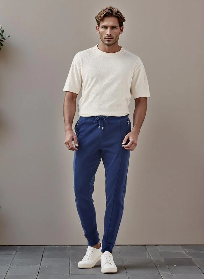 Iconic Iconic Slim Fit Joggers with Drawstring Closure and Pockets