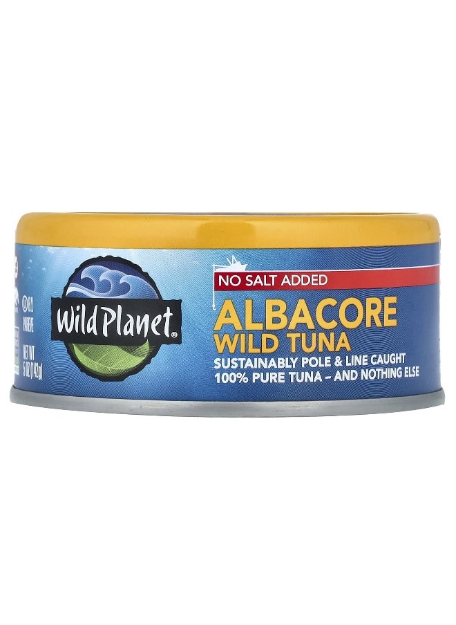 Wild Planet Wild Planet, Albacore Wild Tuna, No Salt Added, 5 oz (142 g)  - Image 1