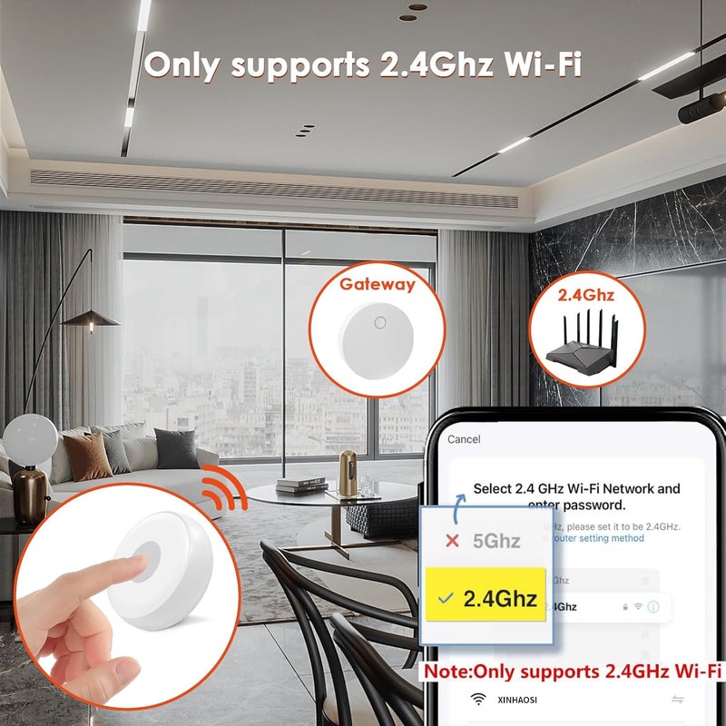 زر طوارئ ذكي SOS بتقنية WiFi من Tuya لكبار السن/الأطفال، إنذار للمرضى كبار السن، متصل بالهاتف - Image 4