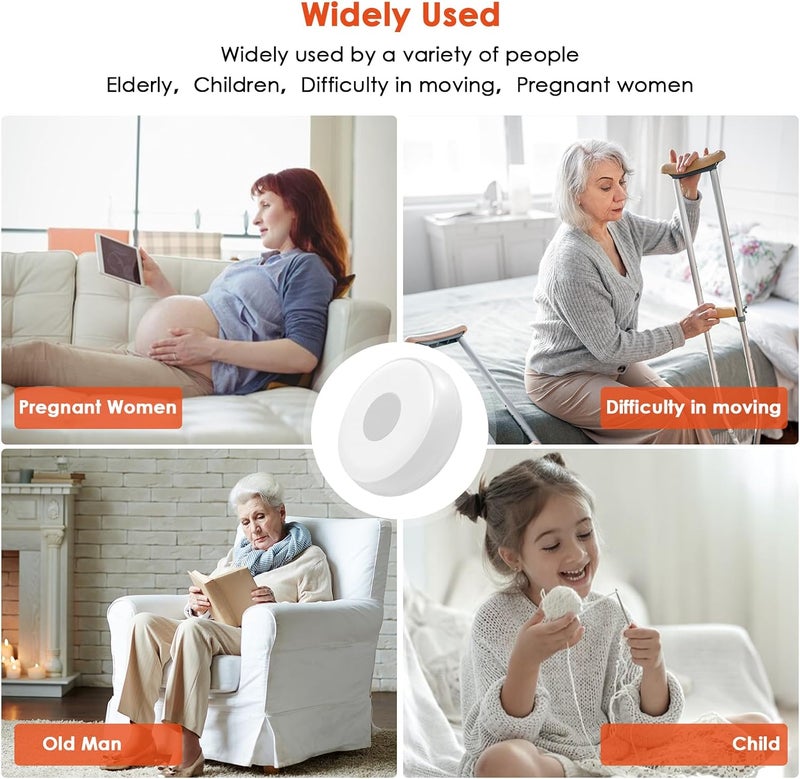 زر طوارئ ذكي SOS بتقنية WiFi من Tuya لكبار السن/الأطفال، إنذار للمرضى كبار السن، متصل بالهاتف - Image 5