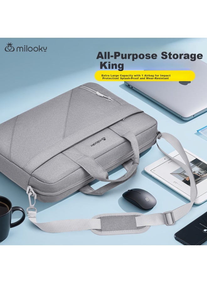 Milooky Laptop Bag Handbag For Men And Women 15/15.6/16 Inch Large Capacity Shoulder Briefcase