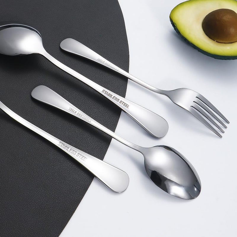 Lazycorner Flatware Set 30 Pcs Stainless Steel Utensil Sets Silverware Utensils for 6 People  Includes Forks Knives Spoons and Salad Forks  Dishwasher Safe Durable Tableware for Home Restaurant or Outdoor Use - Image 5