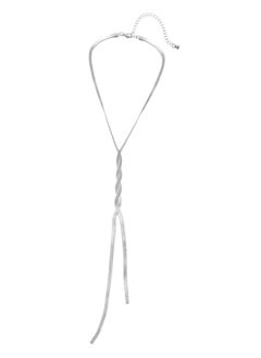 Catei Karrui Silver Plated Copper Long Dangle Fringe Snake Bone Necklace Multi-Wear Office Evening Dress Accessory  - Image 3