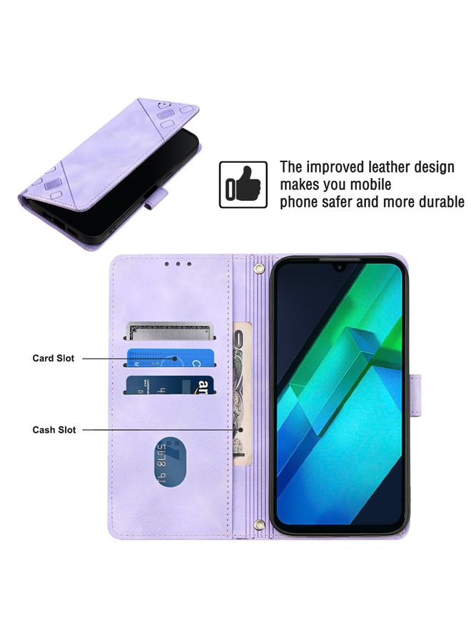 Zaboon Case For Infinix Note 12i X6819 Skin-feel Embossed Leather Phone Case - Image 4