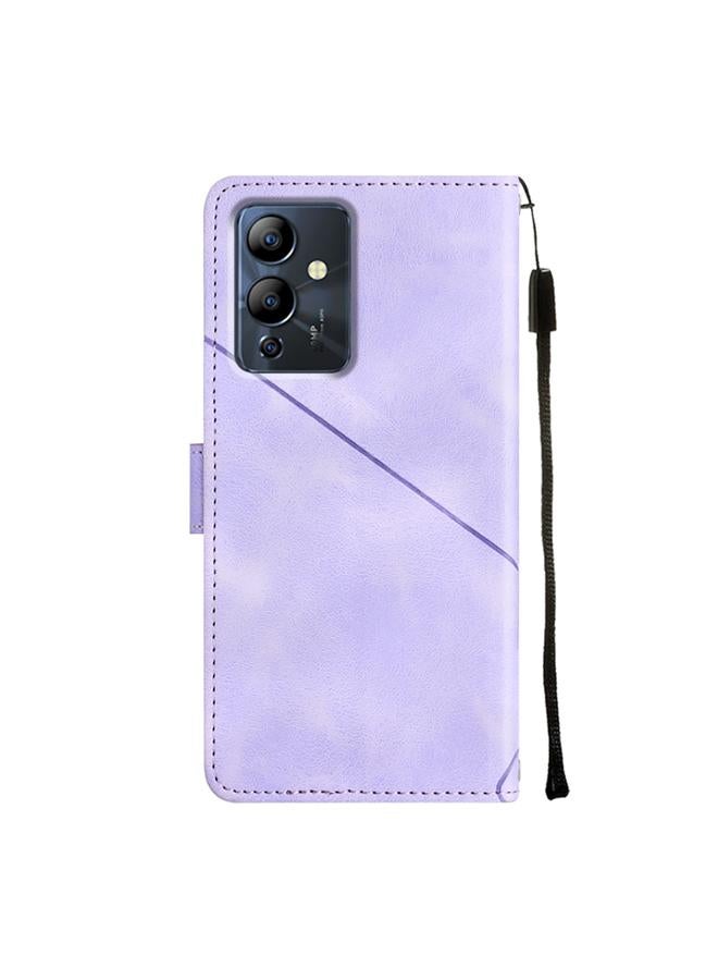 Zaboon Case For Infinix Note 12i X6819 Skin-feel Embossed Leather Phone Case - Image 3