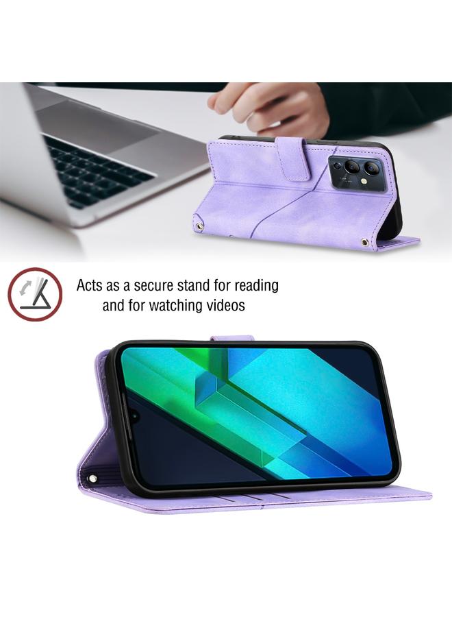 Zaboon Case For Infinix Note 12i X6819 Skin-feel Embossed Leather Phone Case - Image 5