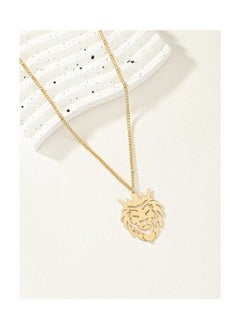 MARIO DRAFTS Lion Crown Pendant Necklace, Gold Chain, Unisex Fashion  - Image 4