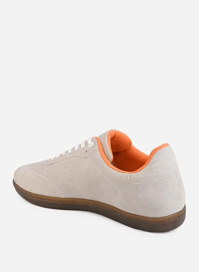 Styli Suede Upper Two Stripe Court Sneakers