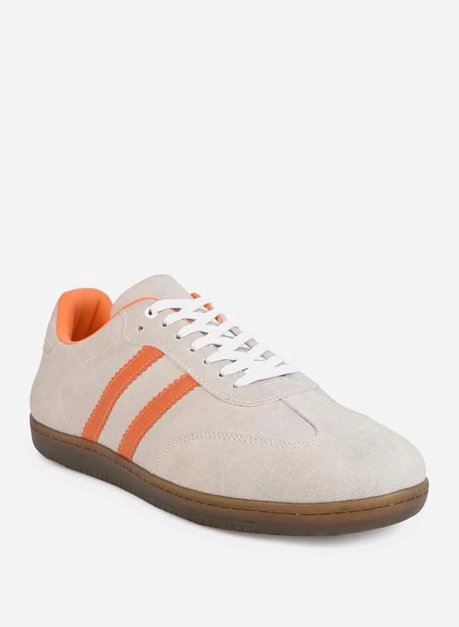 Styli Suede Upper Two Stripe Court Sneakers